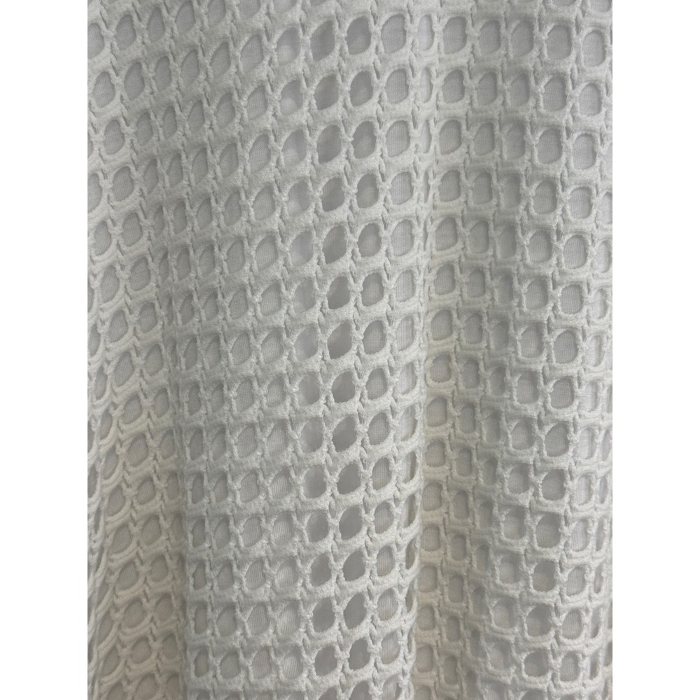 Trouble at the Mill Crochet Mini Dress L White‎ Mesh V-Neck Beach Cruise Resort - Picture 4 of 7